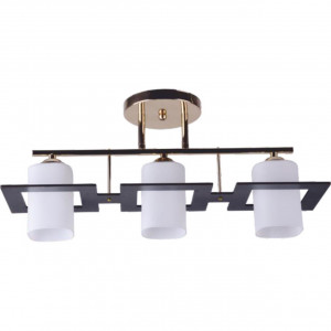 Corpuri de iluminat, Lustra Cube LY-3106, 3xE27, alba+neagra+aurie, IP20, Klausen - savelectro.ro