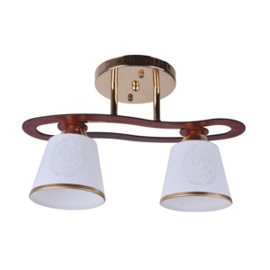 Lustre, Lustra Cup 2xE27, aurie + maro + alba, IP20, Klausen - savelectro.ro