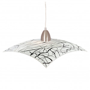 Lustra Elysia KL5838, 1xE27, alba+crom+neagra, IP20, Klausen