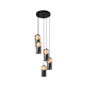 Lustre, Lustra Glassy SP5, 5xG9, fumurie, Klausen - savelectro.ro
