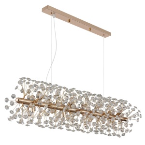 Lustre, Lustra Katrina 12xG9, cristale, 90 cm, aurie mat, Globo Lighting - savelectro.ro