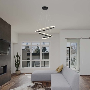 Lustra LED 8017-VT, 32W, 3880lm, lumina calda, IP20, neagra, V-Tac [2]- savelectro.ro