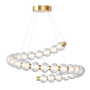 Lustra LED Amulet MOD555PL-L35G3K, 40W, 1900lm, lumina calda, IP20, aurie+transparenta, Maytoni [1]- savelectro.ro