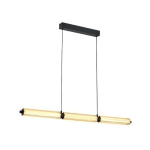 Lustre LED, Lustra LED Astro, 24W, 1865 lm, lumina calda (3000 K), IP20, ambra+negru, Klausen - savelectro.ro