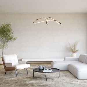 Lustra LED Curve MOD156PL-L52G4K, 42W, 2800lm, lumina neutra, IP20, aurie, Maytoni [1]- savelectro.ro