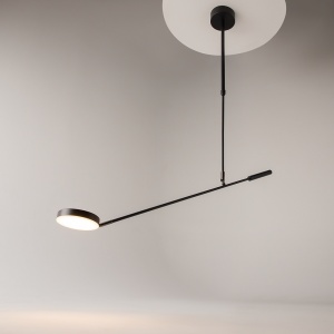 Lustra LED Fad, 8W, lumina calda (3000K), neagra, Maytoni [2]- savelectro.ro