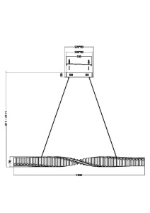 Lustra LED Krone P097PL-L36BS3K, 36W, 2600lm, lumina calda, IP20, aurie+transparenta, Maytoni [5]- savelectro.ro