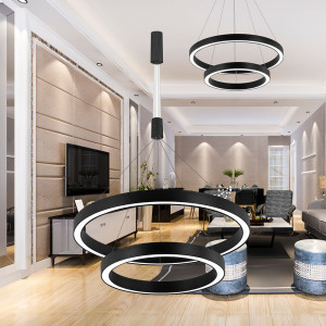 Lustra LED Lina BR-BH16-09681, 65W, 6500lm, lumina calda+neutra+rece, IP20, neagra, Braytron [2]- savelectro.ro