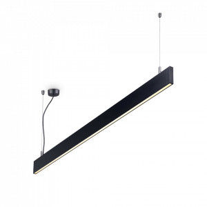 Lustre LED, Lustra LED Linus 241975, 34W, 3850lm, lumina calda, IP20, neagra, Ideal Lux - savelectro.ro