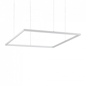 Lustre LED, Lustra LED Oracle 259192, patrata, 51W, 5250lm, lumina calda, IP20, alba, Ideal Lux - savelectro.ro