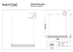 Lustra LED Petra MOD250PL-L36BSK, 35W, 2400lm, lumina calda, IP20, arama, Maytoni [3]- savelectro.ro
