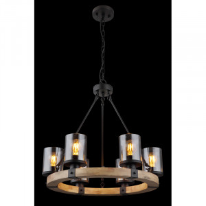 Lustra Lila 15555-6H, 6xE27, naturala+fumurie+neagra, IP20, Globo Lighting [3]- savelectro.ro