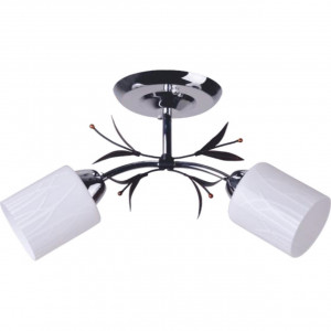 Corpuri de iluminat, Lustra Malva LY-3083, 2xE27, alba+crom, IP20, Klausen - savelectro.ro