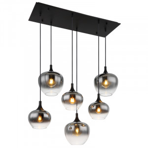 Lustra Maxy 15548-6, 6xE27, fumurie+neagra, IP20, Globo Lighting [1]- savelectro.ro