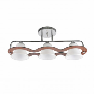 Lustra Mina LY-3362, 3xE27, alba+argintie+maro, IP20, Klausen [1]- savelectro.ro