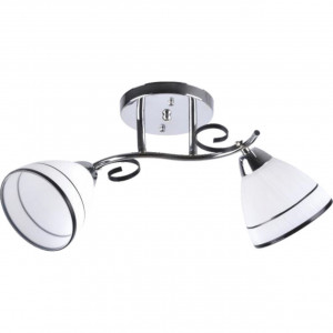 Lustre, Lustra Nero LY-3192, 2xE27, alba+neagra+crom, IP20, Klausen - savelectro.ro