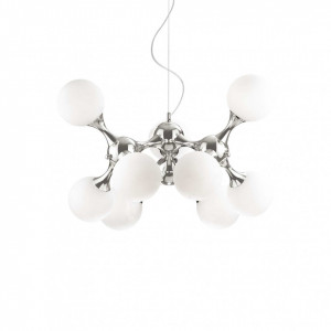 Lustra Nodi 082059, 9xE14, alba+argintie, IP20, Ideal Lux