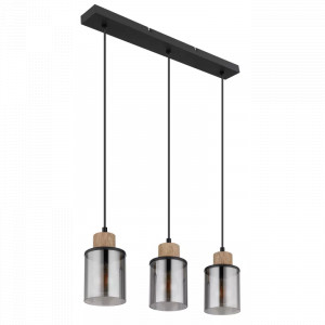 Lustra Reid 15707-3H, 3xE27, naturala+fumurie+neagra, IP20, Globo Lighting [2]- savelectro.ro