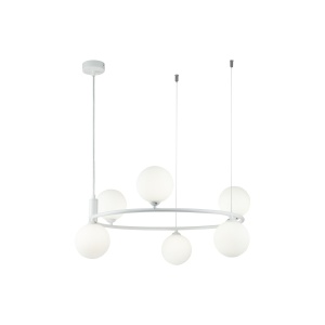Corpuri de iluminat, Lustra Ring MOD013PL-06W, 6xG9, alba, IP20, Maytoni - savelectro.ro