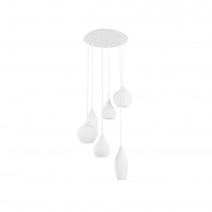 Lustre, Lustra Soft 087818, 6xE14, alba, IP20, Ideal Lux - savelectro.ro