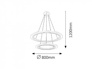 Pendul Adrinne LED, metal, argintiu, 4861 lm, lumina neutra (4000K), 2429, Rabalux [3]- savelectro.ro