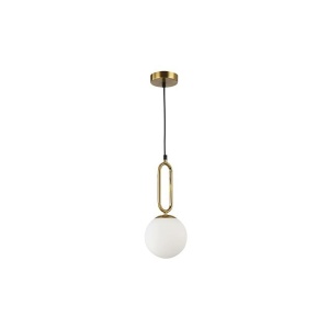 Pendule, Pendul Bali 1xE27, Ø15 cm, oval, IP20, sticla, auriu, Masterled - savelectro.ro