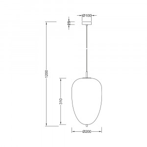 Pendul Braytron BR-BV01-00102, 1xE27, negru+alb [4]- savelectro.ro