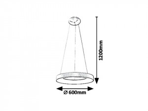Pendul Carmella LED, metal, alb, auriu, 3350 lm, lumina neutra (4000K), 5054, Rabalux [3]- savelectro.ro