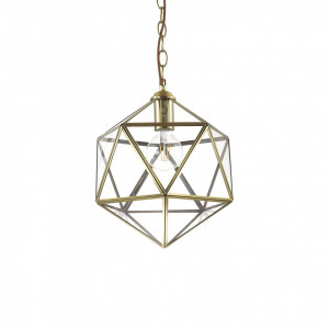 Pendul Deca Small 168852, 1xE27, bronz+transparent, IP20, Ideal Lux [1]- savelectro.ro
