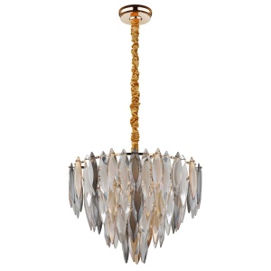 Pendul Elinor, 12xE14, IP20, auriu+cristale K9, Globo Lighting [7]- savelectro.ro