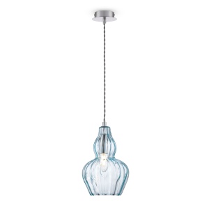Pendul Eustoma MOD238-PL-01-BL, 1xE14, nichel+albastru, IP20, Maytoni [1]- savelectro.ro