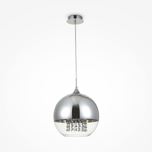 Pendul Fermi P140-PL-170-1-N, 1xE27, nichel+transparent, IP20, Maytoni [1]- savelectro.ro
