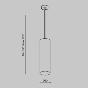 Pendul Focus P075PL-01MG, 1xGU10, auriu, IP20, Maytoni [4]- savelectro.ro