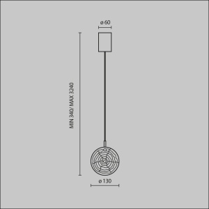 Pendul Frozen MOD254PL-01BS, 1xG4, auriu+transparent, IP20, Maytoni [2]- savelectro.ro
