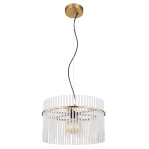 Pendul Gorley, 1xE27, IP20, auriu mat/opal transparent, Globo Lighting [6]- savelectro.ro