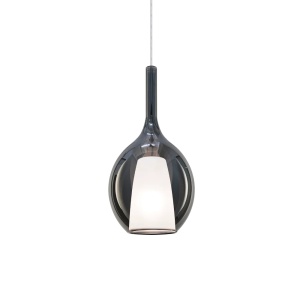 Pendule, Pendul Kalique-2 1xE27, Ø180mm, IP20, fumuriu, Ideal Lux - savelectro.ro
