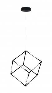 Pendule, Pendul LED Dice KL142025, 48W, 2500lm, lumina calda, neagra, IP20, Klausen - savelectro.ro