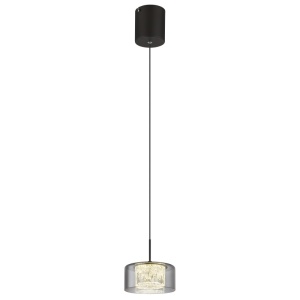 Pendule, Pendul LED Fogsy, 6W, 500 lm, lumina neutra (4000 K), Ø150 mm, IP20, negru mat+fumuriu, Globo Lighting - savelectro.ro