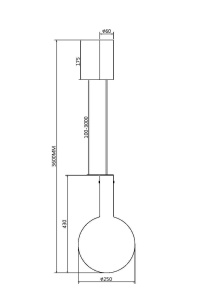 Pendul LED Nebula MOD182PL-L6B3K, 6W, 700lm, lumina calda, IP20, negru+fumuriu, Maytoni [3]- savelectro.ro