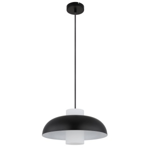 Pendul Lowe, 1xE27, IP20, negru mat/alb, Globo Lighting [3]- savelectro.ro
