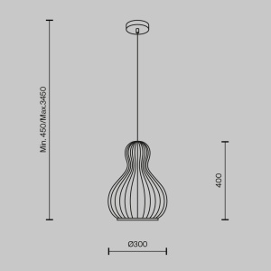 Pendul Roots MOD192PL-01W1, 1xE27, negru+bej, IP20, Maytoni [4]- savelectro.ro
