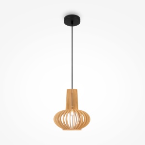 Pendul Roots MOD193PL-01W, 1xE27, negru+bej, IP20, Maytoni [1]- savelectro.ro