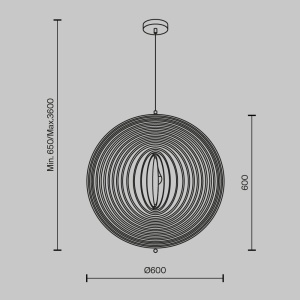 Pendul Roots MOD197PL-01W2, 1xE27, negru+bej, IP20, Maytoni [5]- savelectro.ro