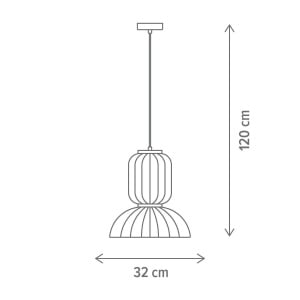 Pendul Silk SP1 32cm, E27, alb, Klausen [3]- savelectro.ro