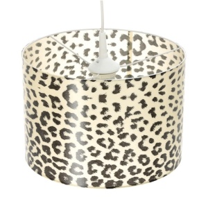 Pendul suspendat Gepard Kobi, alb cu imprimeu leopard, 1xE27, Ø30 cm [4]- savelectro.ro