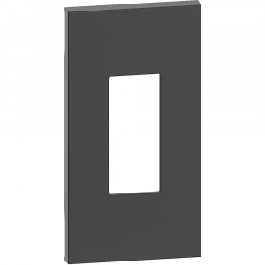 Prize si intrerupatoare, Placa priza RJ11/RJ45, neagra, 2 module, Bticino Living Now - savelectro.ro