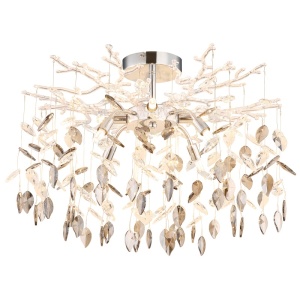 Plafoniere, Plafoniera Danna 8xG9, cristale, Ø61 cm, IP20, crom, Globo Lighting - savelectro.ro