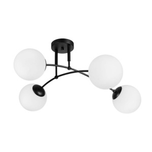Plafoniere, Plafoniera interior Sefora, 4xE27, neagra, Klausen - savelectro.ro