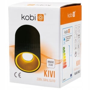 Plafoniera KIVI, Dulie GU10, neagra+aurie, IP20 [8]- savelectro.ro