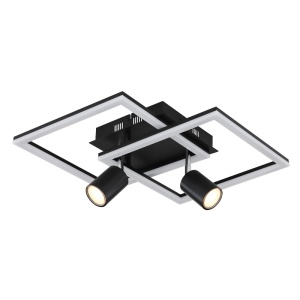 Plafoniera LED+2xGU10 Danny 36W, 2600 lm, lumina calda (3000K), 42 cm, neagra mat, Globo Lighting [2]- savelectro.ro